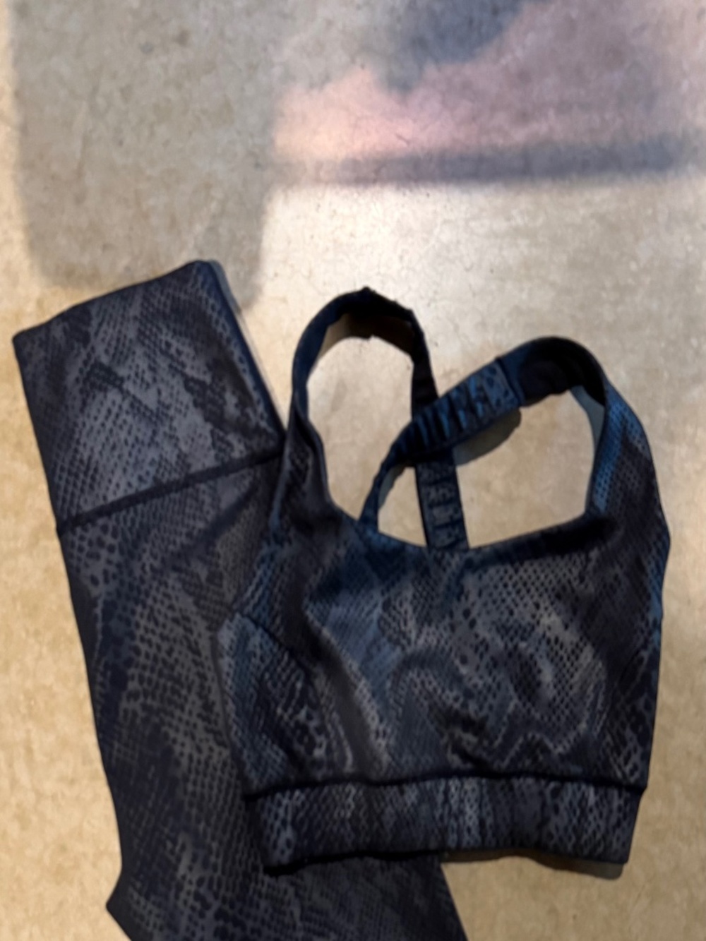 IVL Collective Metallic Snake Cross-Back Bra and Leggings